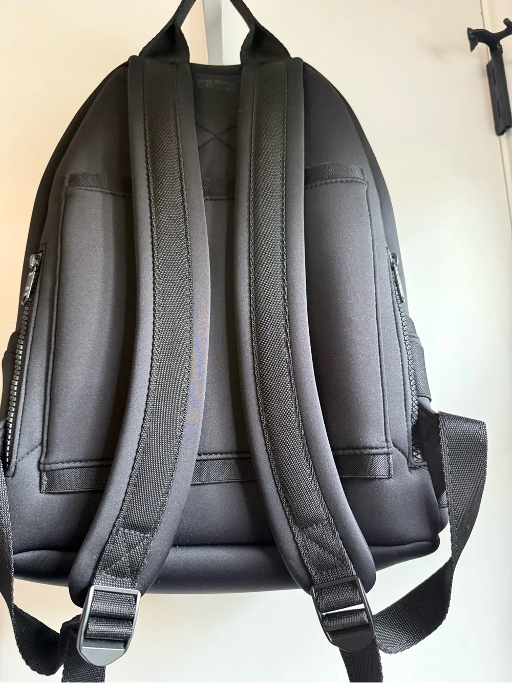 Dagne Dover Dakota Medium Black Neoprene Backpack